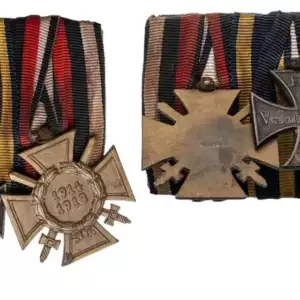THE COLLECTION OF ORDERS AND MEDALS BARS - Bar of 3. 