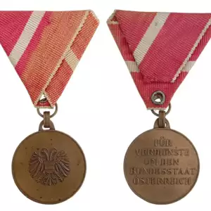 Medal in Bronze for Services to the Republic "Bronzene Medaille fuÌr Verdienste um die Republik"