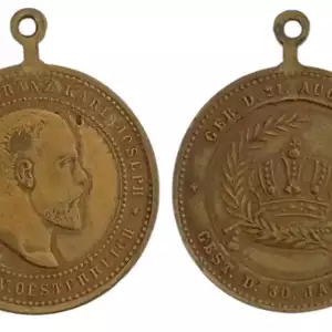 Death of Crownprince Rudolf Karl Franz Medal, 1889