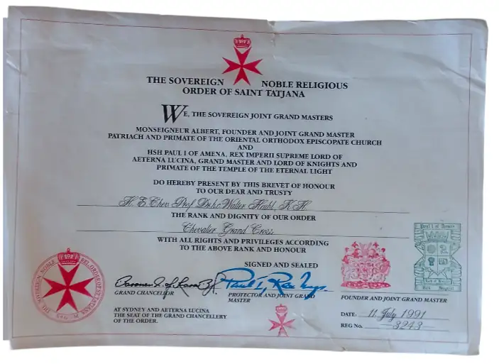 The Sovereign Noble Religious Order of Saint Tatjana