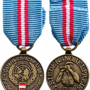 The Peace Nobel Price Medal, 10.12.1988, Austrian Liga