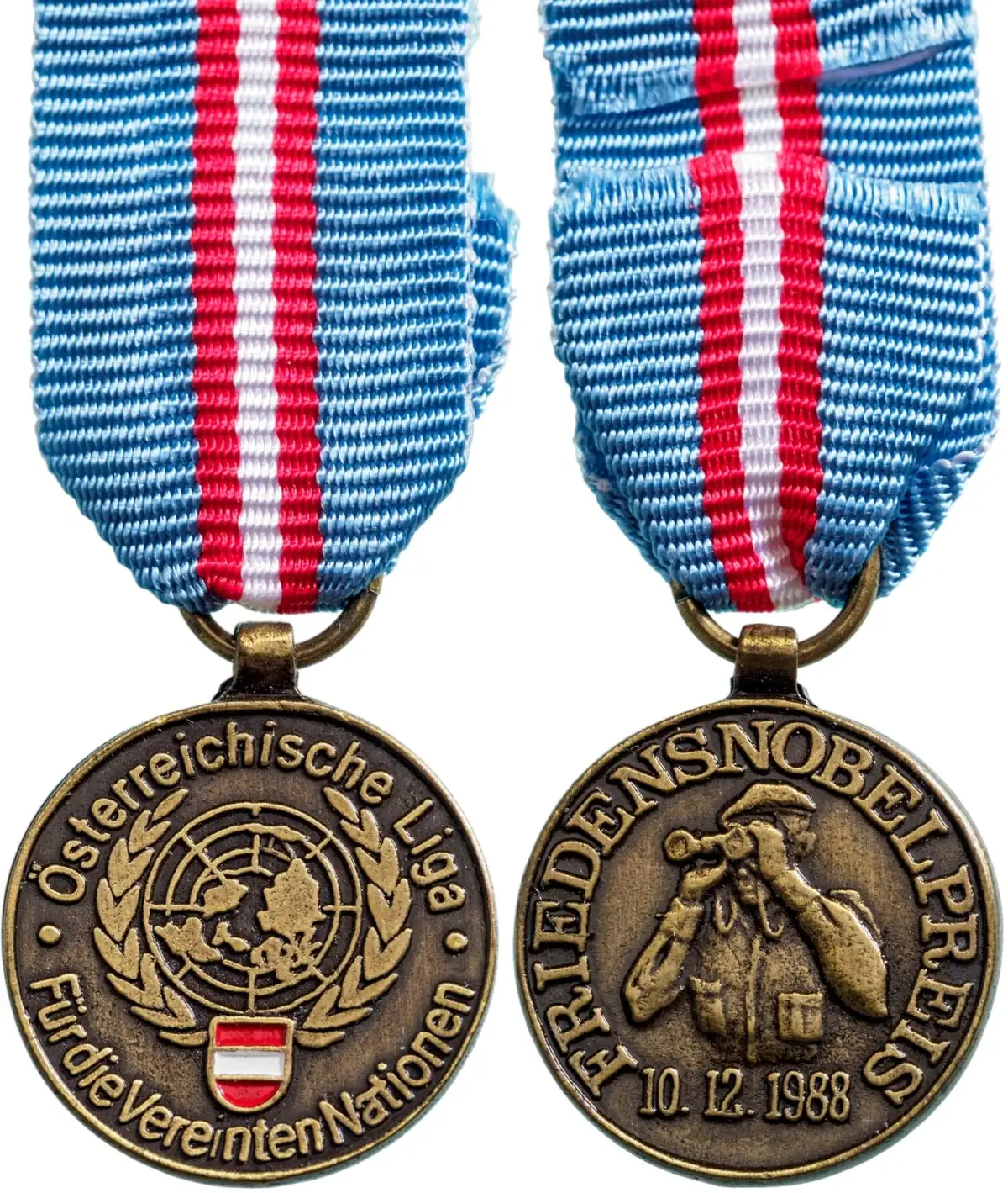 The Peace Nobel Price Medal, 10.12.1988, Austrian Liga
