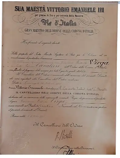 ORDER OF THE CROWN OF ITALY