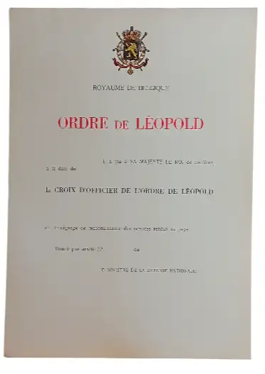 ORDER OF LEOPOLD