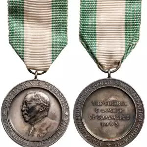 President William V. S. Tubman, Chamber of Commerce Medal, 1953