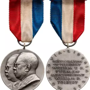 Inauguration of President William V. S. Tubman and Vice-President William R. Tolbert Medal, 1956