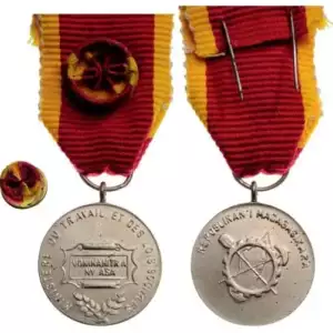 Silver Medal of Honor for Labour, 3rd Republic of Madagascar (REPOBLIKAN MADAGASIKARA)