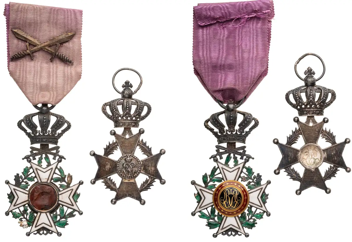 Lot of 2. Order of Leopold I and of Leopold II