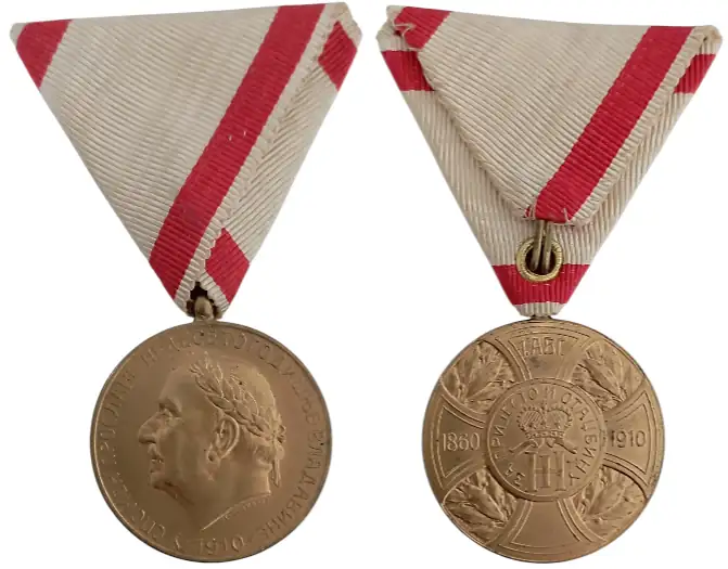 Commemorative Medal for the 50th Anniversary of reign of Prince Nicolas I, 1910, by Stefan Schwartz