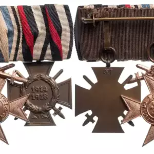 THE COLLECTION OF ORDERS AND MEDALS BARS - Bar of 3. 