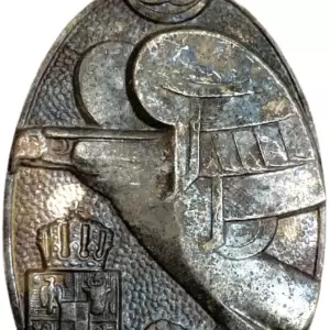 PREMILITARY TRAINING BADGE, 1ST MODEL KING CAROL II, 2ND CLASS, FOR PETTY OFFICERS AND INFERIOR RANGS