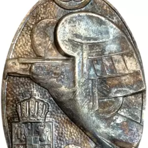 PREMILITARY TRAINING BADGE, 1ST MODEL KING CAROL II, 2ND CLASS, FOR PETTY OFFICERS AND INFERIOR RANGS