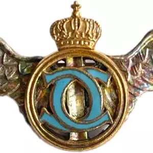 PILOT BADGE FOR GRADUATES OF THE "SPORT AND TOURISM "DEPARTMENT, KING CAROL II MODEL 1931-1940