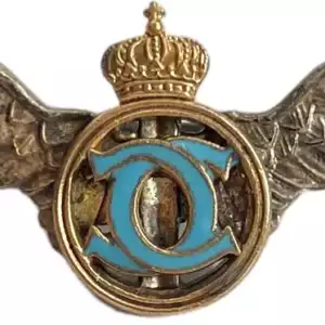 PILOT BADGE FOR GRADUATES OF THE "SPORT AND TOURISM "DEPARTMENT, KING CAROL II MODEL 1931-1940
