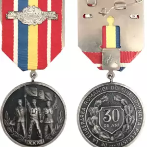 MEDAL OF THE 30TH ANNIVERSARY OF THE LIBERATION FROM THE FASCIST DOMINATION, instituted in 1974.