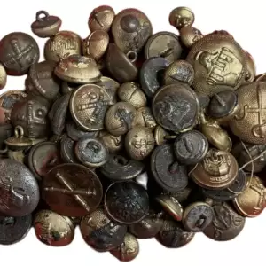 Lot of 100 Military Buttons, md 1873