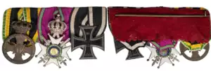 THE COLLECTION OF ORDERS AND MEDALS BARS - Bar of 3