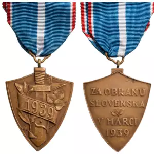Defense of Slovakia Commemorative Medal, 1939