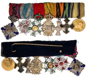 THE COLLECTION OF ORDERS AND MEDALS BARS - Bar of 7