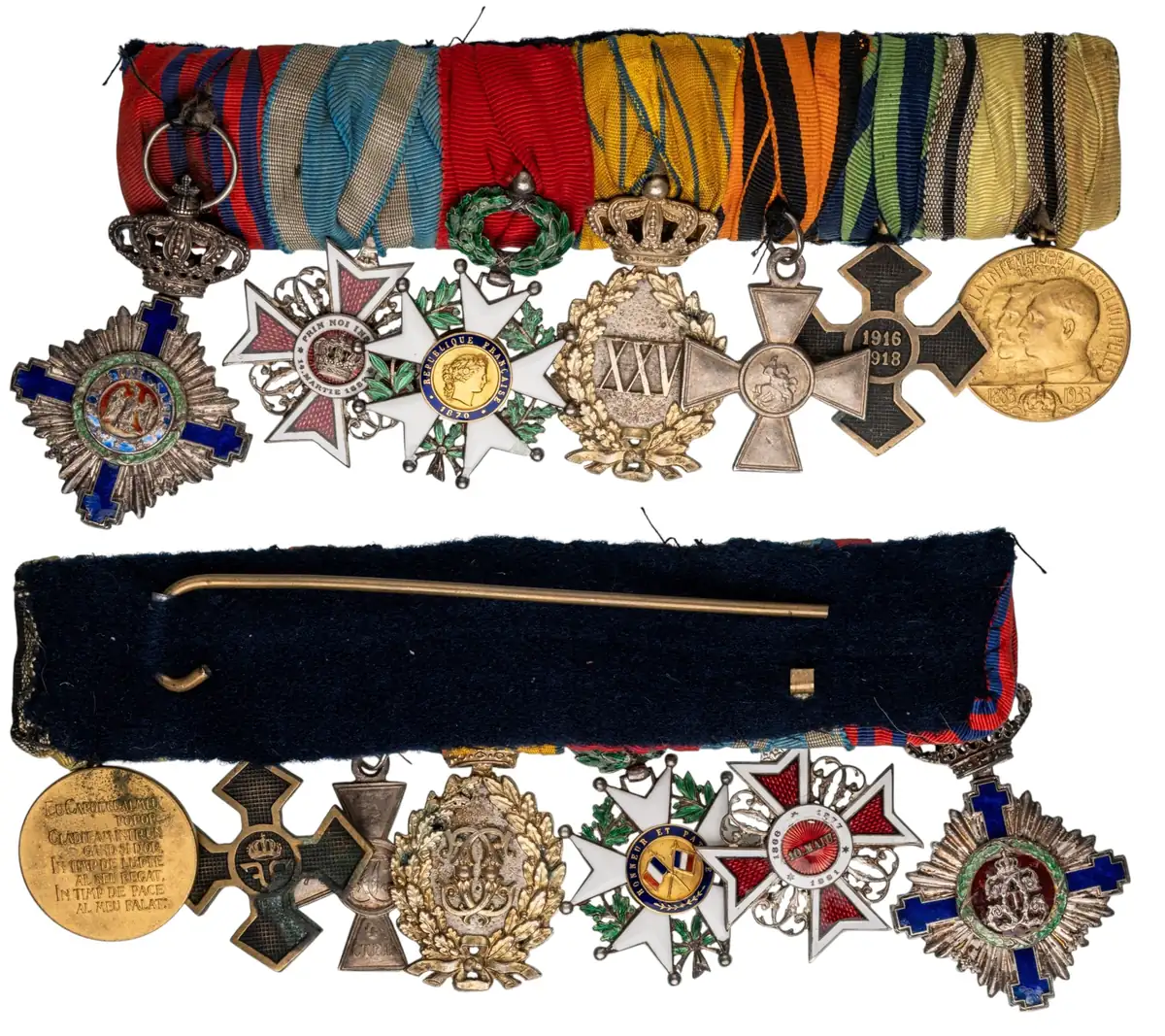 THE COLLECTION OF ORDERS AND MEDALS BARS – Bar of 7