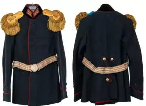 A 1908 TUNIC TO AN ARTILLERY OFFICER, ATTACHED TO THE PLOVDIV, 9TH INFANTRY REGIMENT “PRINCESS KLEMENTINE”