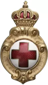 Royal Large Badge of Merit of the Bulgarian Red Cross, Tsar Ferdinand, 2nd Emission 