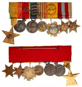 THE COLLECTION OF ORDERS AND MEDALS BARS - Bar of 7