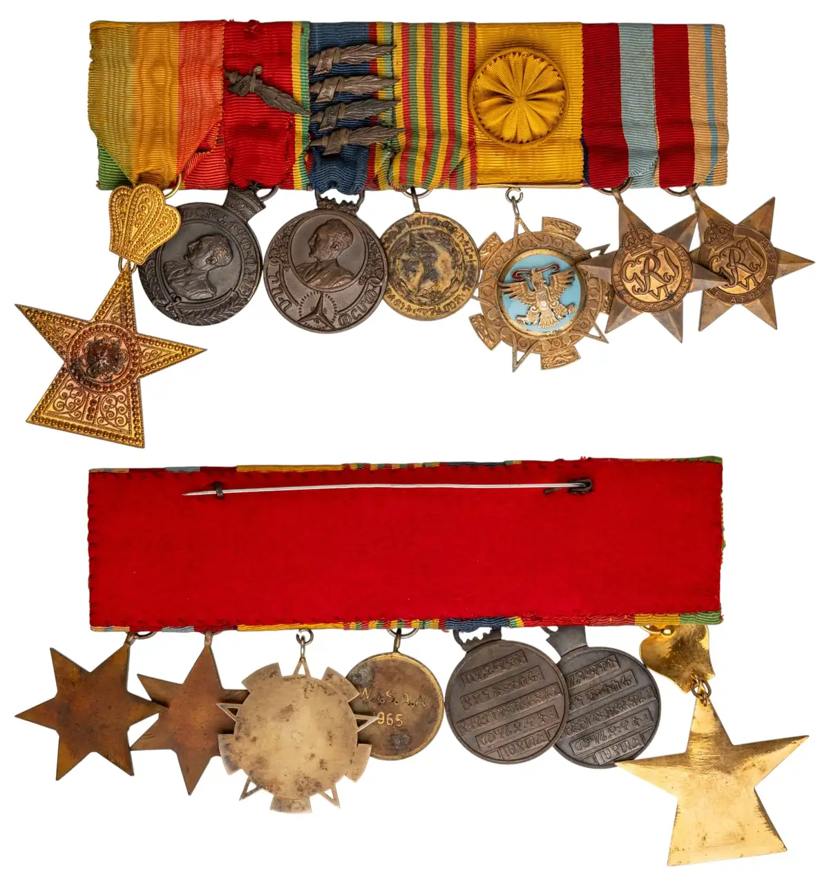 THE COLLECTION OF ORDERS AND MEDALS BARS – Bar of 7