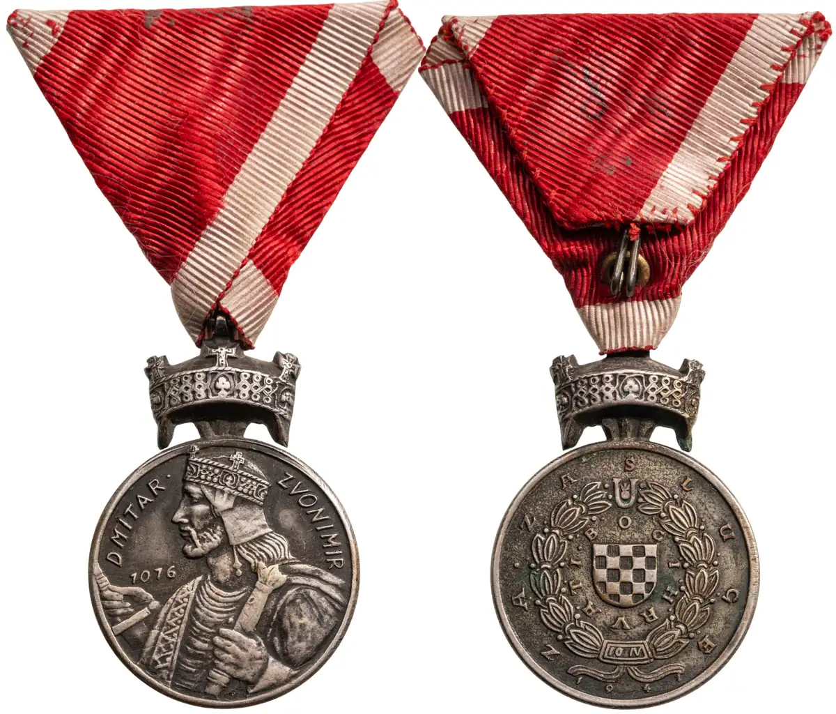 Silver Medal of the Order of The Crown Of King Zvonimir