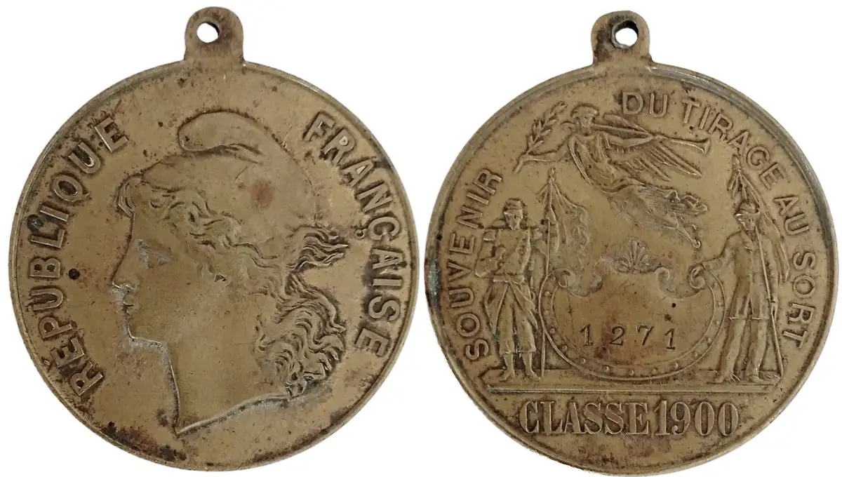 Medaille de Conscrit - Souvenir du Tirage au Sort - Class of 1900