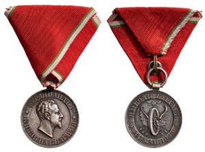 Construction of the Railroad Line from Yambol to Burgas Medal, Prince Ferdinand I, Silver Class, by Joseph Cristlebauer, instituted 14th/26th May 1890