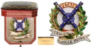 An outstanding, Honour Badge of Marshal Petain made by Cartier