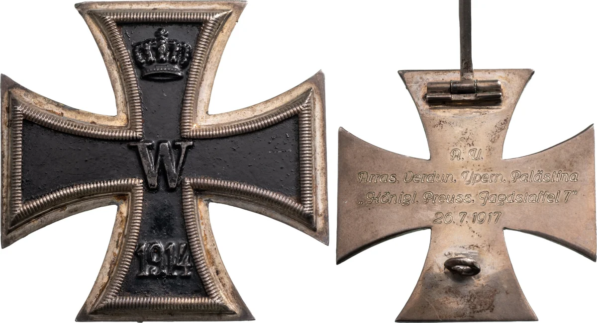 ORDER OF THE IRON CROSS - COLLECTION OF NAMED 1ST CLASS WWI CROSSES