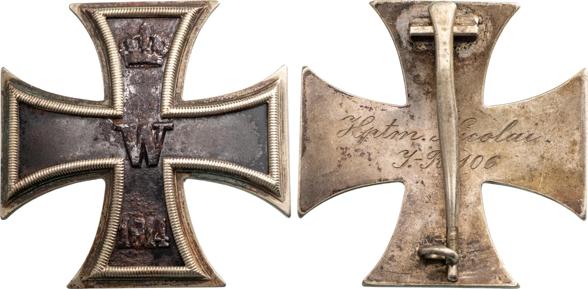 ORDER OF THE IRON CROSS - COLLECTION OF NAMED 1ST CLASS WWI CROSSES