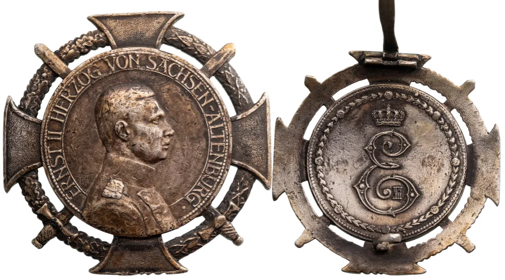 Medal of Duke Ernst, 1st Class with Swords, 1918