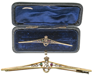 A Presentation Necktie-Pin from Elena, Queen of Italy