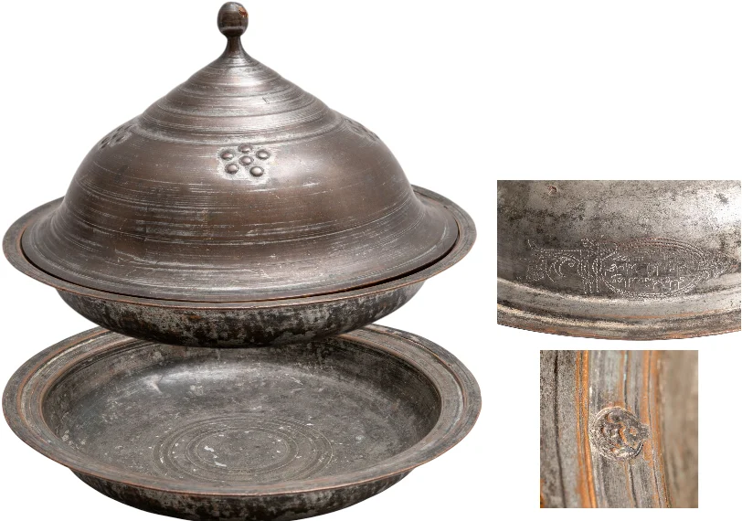 A food-bowl with lid, of Ali Pasha of Tepeleni