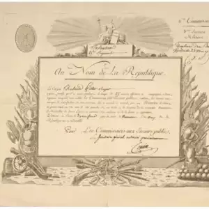 Veteran Awarding Document to a Non Commissioned Officer of the 85th Infantry Regimen