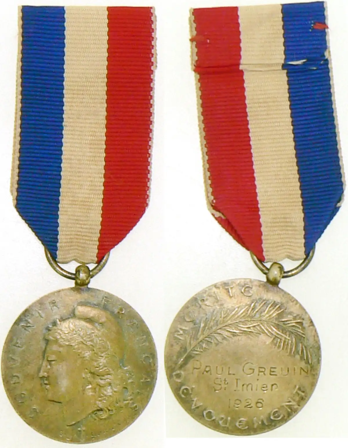 French Souvenir Association Medal for Devotion