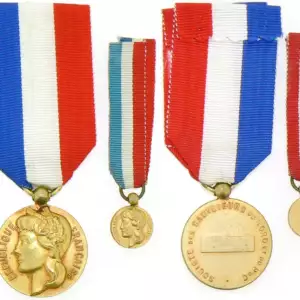 Society of Rescuers from North and Pas-du-Calais Medal, Lot of 2. 