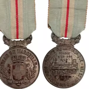 Marseille City, Philantropic Medal of the Society of the Railway Workers