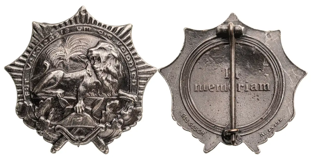 Lion’s Order, 1st Class, 1922