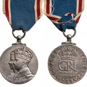 Coronation Medal, King George VI and Queen Elizabeth, 1937